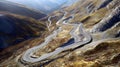 Winding curvy rural road. the most spectacular mountain roads in the world