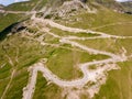 winding and dangerous road from the high mountain pass Royalty Free Stock Photo