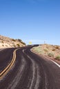 Winding desert highway