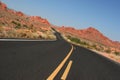 Winding desert road