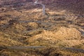 Winding desert road