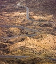 Winding desert road