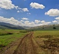 Winding dirt road