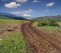 Winding dirt road