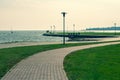 A winding footpath along the coast in Neringa Royalty Free Stock Photo