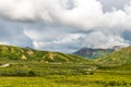 Winding Gravel Road Through Denali National Park Royalty Free Stock Photo