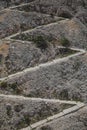 Winding mountain path top view Royalty Free Stock Photo