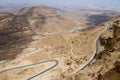 Winding mountain road from Al Mukalla to Aden in Yemen.