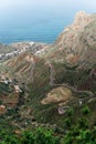 Winding mountain road in Anaga Mountains Taganana Tenerife, Canary island Royalty Free Stock Photo