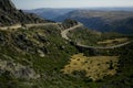 Winding mountain road in the Serra da Estrela in Portugal. Royalty Free Stock Photo