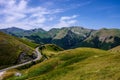 Winding mountain road in the Sibillini mountains