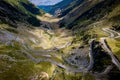 Winding mountain road. Transfagarasan is one of the most spectacular mountain roads in the world