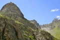 Winding mountain silhouette summer