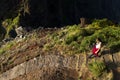 The winding mountain trekking path at Pico do Areeiro, Madeira, Portugal