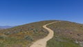 Winding parth to top of the hill in Antelope valley, California Royalty Free Stock Photo