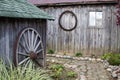 Winding Path With Garden Sheds Royalty Free Stock Photo