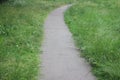 Winding Path in a green garden. Summer landscape Royalty Free Stock Photo