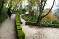 Winding path in the park of Quinta da Regaleira Sintra Portugal