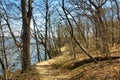 Winding Path by River at Starved Rock State Park Royalty Free Stock Photo