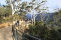 Winding path to Three Sisters mountain