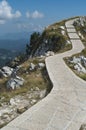 A winding path to the top of the mountain Royalty Free Stock Photo