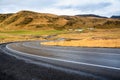 Winding Raod in a Icelandic Mountain Scenery