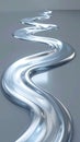 Flowing River of Reflective Liquid Metal Royalty Free Stock Photo