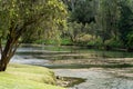 Winding river and peaceful river back at Colleges Crossing near Brisbane