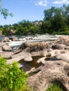 Winding river with rapids in a rocky gorge Royalty Free Stock Photo