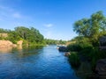 Winding river in a rocky gorge Royalty Free Stock Photo