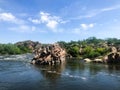 Winding river in a rocky gorge Royalty Free Stock Photo