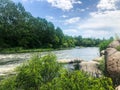 Winding river in a rocky gorge Royalty Free Stock Photo