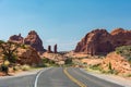 Winding Road in Arches National Park Utah USA. Arches - United States National Park located in Utah Royalty Free Stock Photo