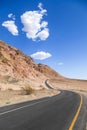 Winding road Artists drive in the Death Valley Royalty Free Stock Photo