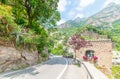 Winding road in beautiful Positano Royalty Free Stock Photo