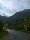 Winding road on Bjelasnica Mountain, Bosnia and Herzegovina Royalty Free Stock Photo