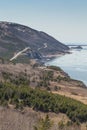 Winding Road at Cabot Trail Vertical Royalty Free Stock Photo