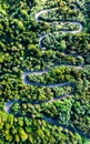 Winding road in Carpathian Mountains, Romania Royalty Free Stock Photo