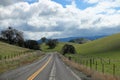 Winding road and countryside in Sequoia National Forest California. Royalty Free Stock Photo