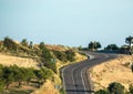 winding road with curves, mountain road Royalty Free Stock Photo
