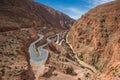 Winding road in Dades gorge, Morocco Royalty Free Stock Photo