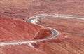 Winding road in Death Valley national park. Royalty Free Stock Photo