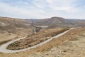 Winding road in Ein Avdat National Park, Israel Royalty Free Stock Photo