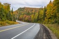 Winding Road Through a Forest of Fall Color - Ontario, Canada Royalty Free Stock Photo