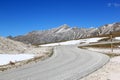 Winding road in Gran Sasso Park, Apennines, Italy Royalty Free Stock Photo