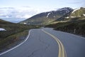 Winding road through Hatchers Pass Alaska Royalty Free Stock Photo