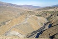 Winding road through the highest pass in Atlas Mountains, Morocco Royalty Free Stock Photo