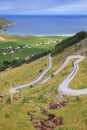 Winding road in Hoddevik, Norway Royalty Free Stock Photo