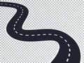 Winding Road Isolated Transparent Special Effect Royalty Free Stock Photo