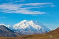 Winding Road Leading to Denali Mountain in Alaska Royalty Free Stock Photo